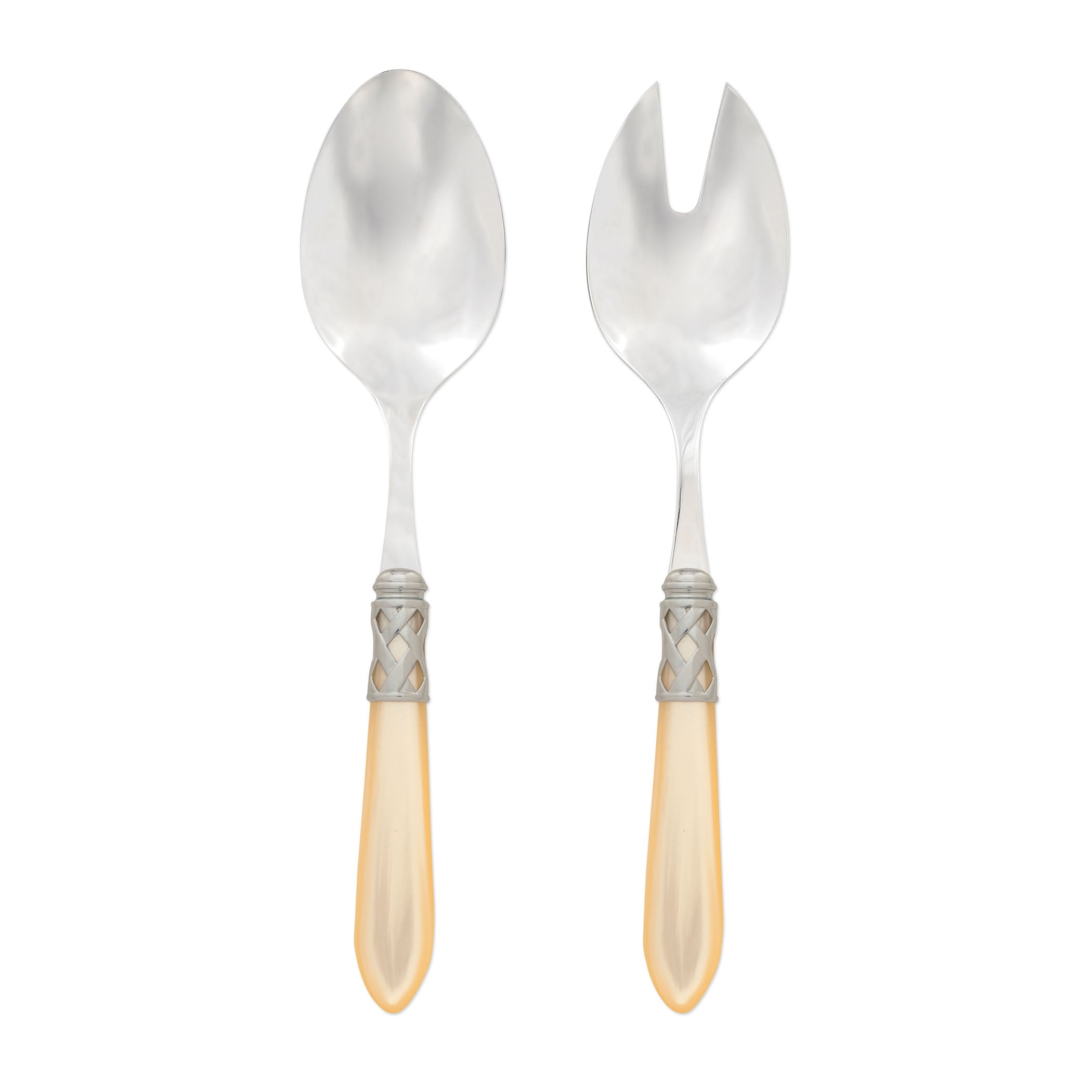 Aladdin Antique Salad Server Set Tabletop Vietri Ivory  