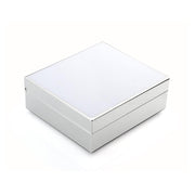 Enamel with Silver Trim Trinket Box Home Decor Addison Ross White  