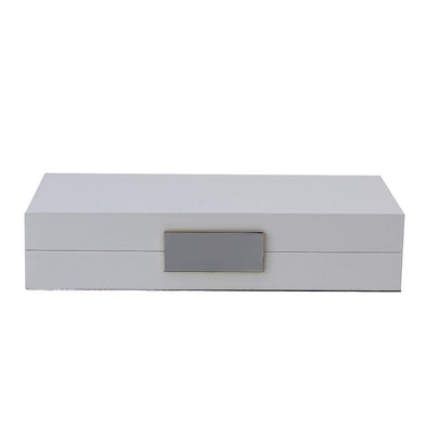 White Lacquer Box with Silver