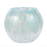 Nuvola Round Bud Vase Home Decor Vietri Light Blue and White  