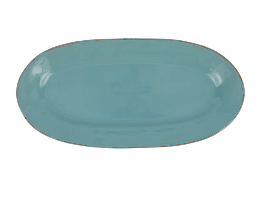 Cucina Fresca Narrow Oval Platter Tabletop Vietri Turquoise  