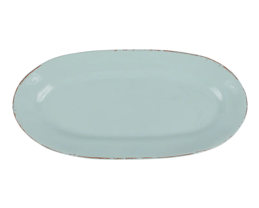 Cucina Fresca Narrow Oval Platter Tabletop Vietri Aqua  