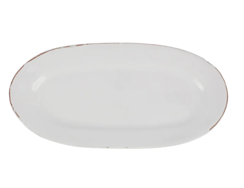 Cucina Fresca Narrow Oval Platter Tabletop Vietri Bianco  