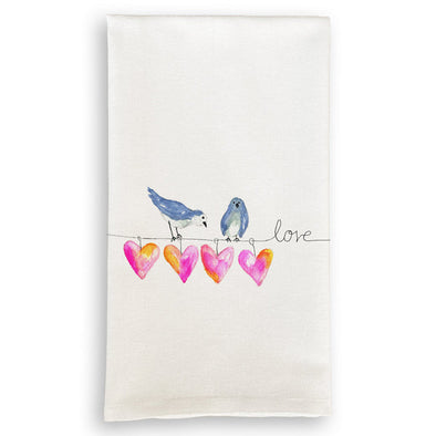 Hearts On A Wire Dish Towel