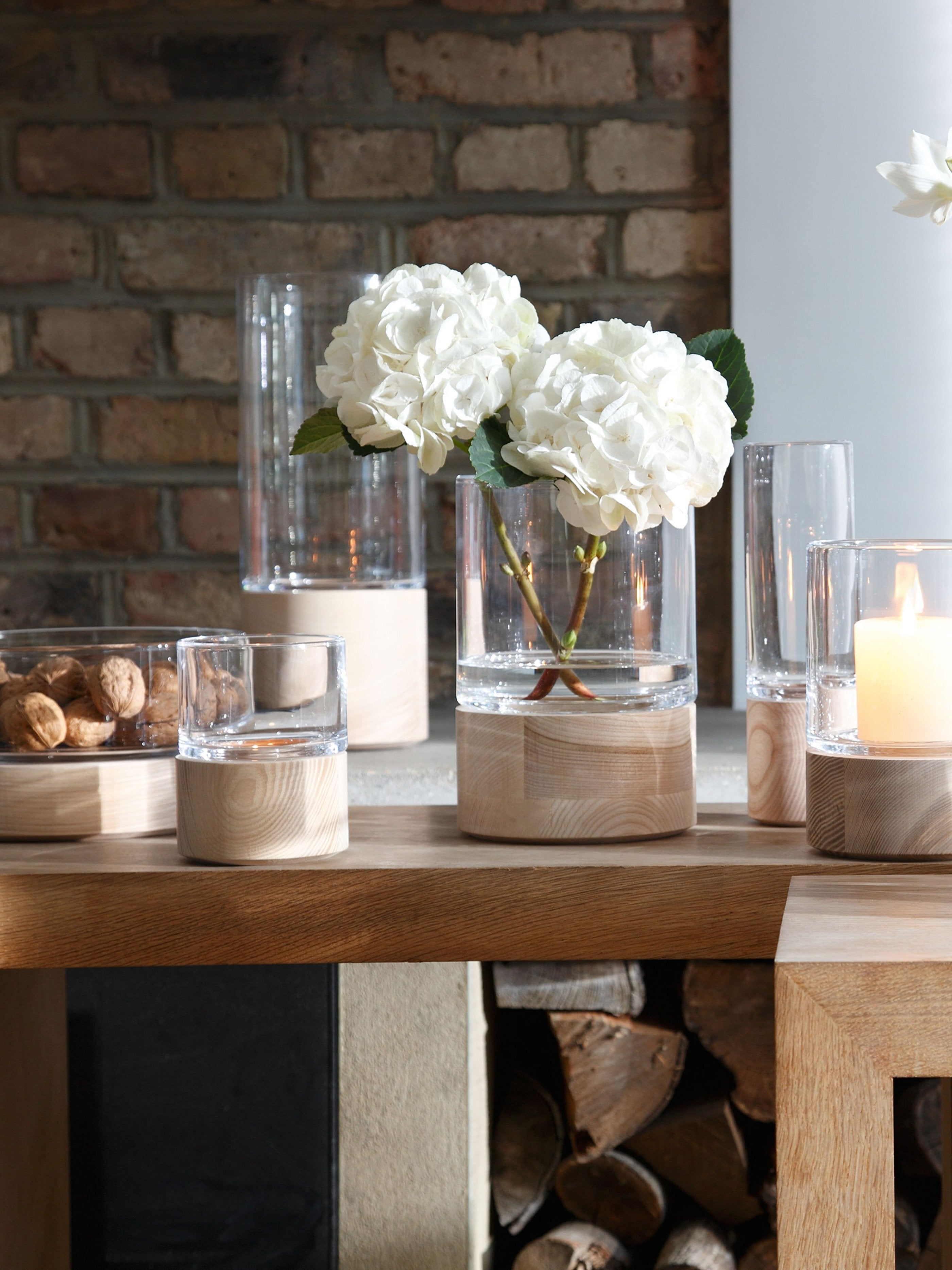 LOTTA Vase/Lantern with Ash Base Home Decor LSA   