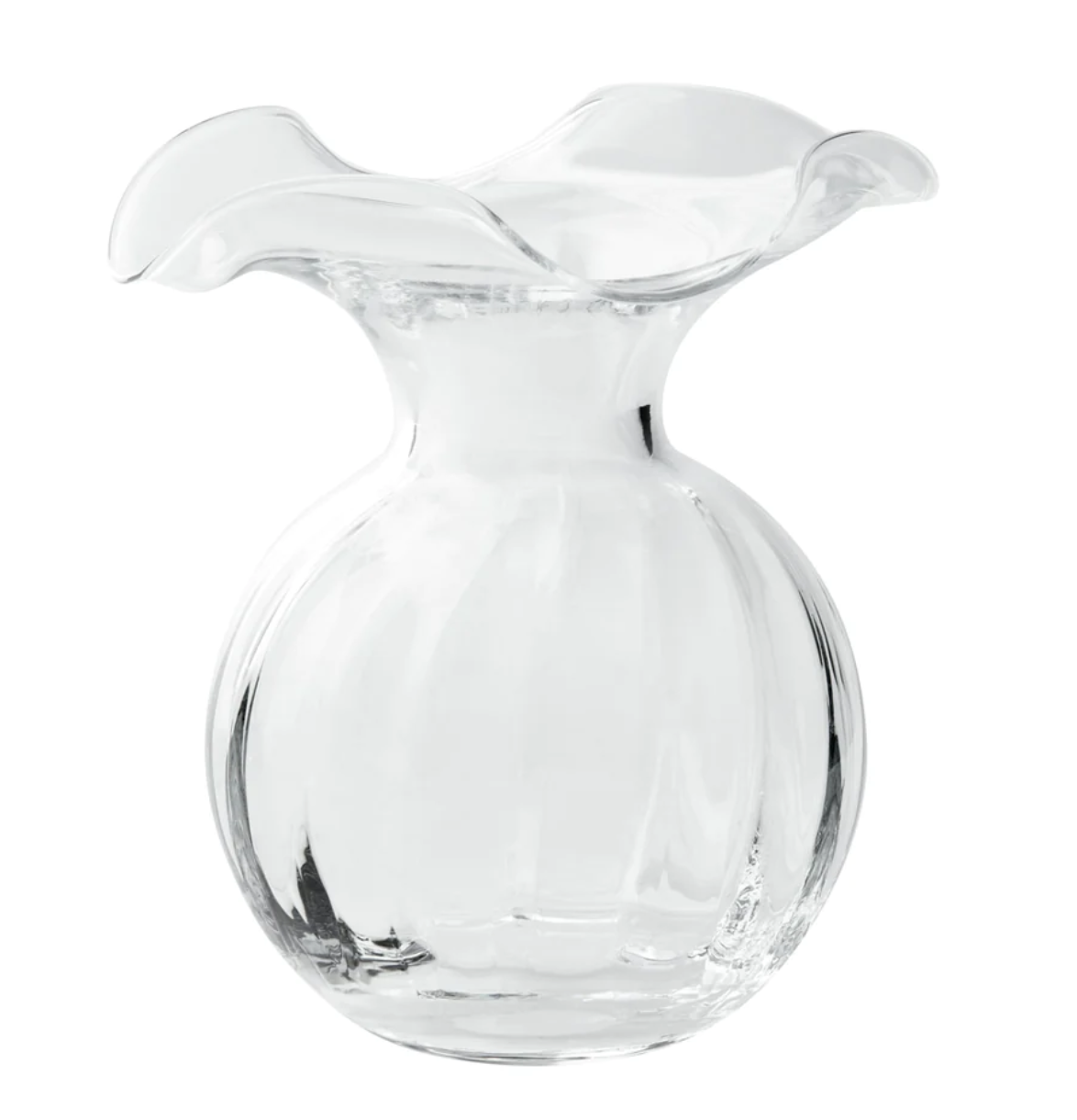 Hibiscus Small Glass Vase Home Decor Vietri Clear  