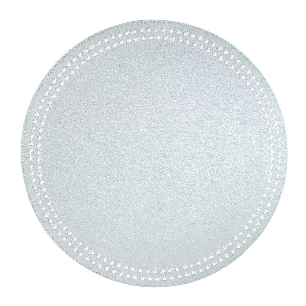 Pearls Placemats Table Linens Bodrum Celadon/White  