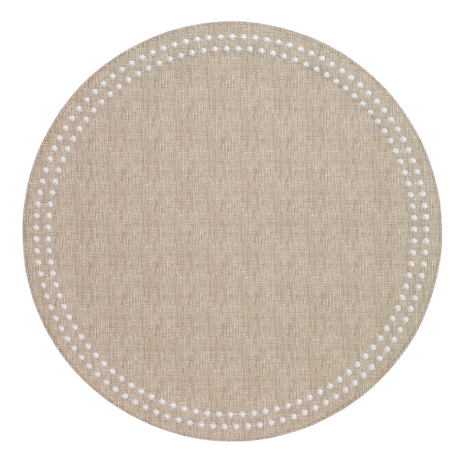 Pearls Placemats Table Linens Bodrum Beige/White  
