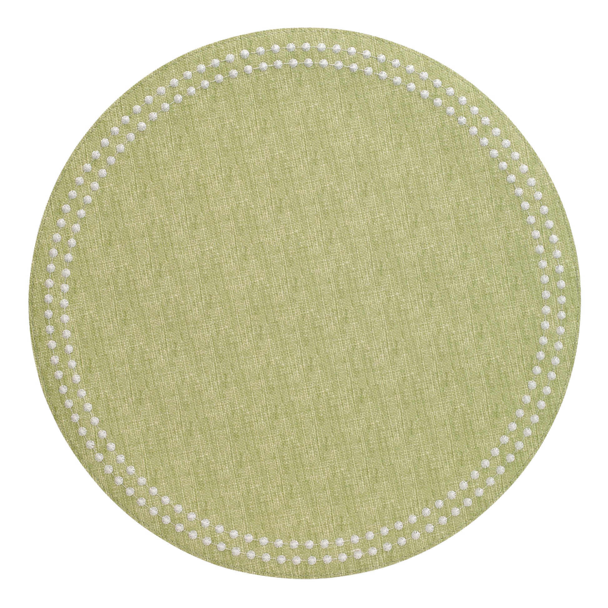 Pearls Placemats Table Linens Bodrum Fern/White  