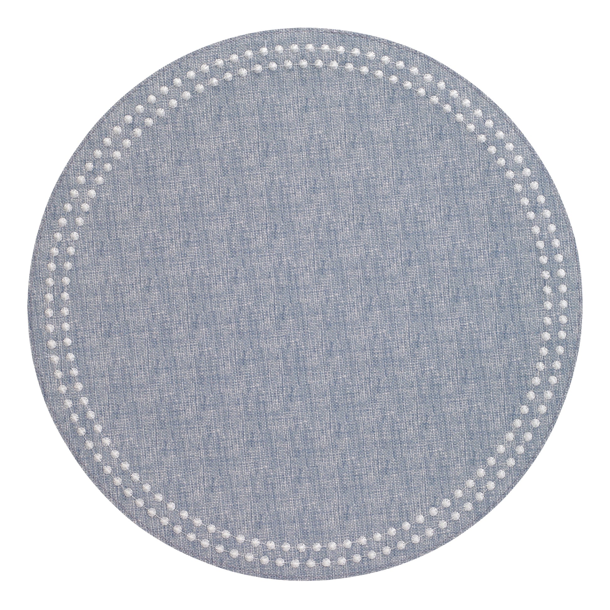 Pearls Placemats Table Linens Bodrum Bluebell/White  