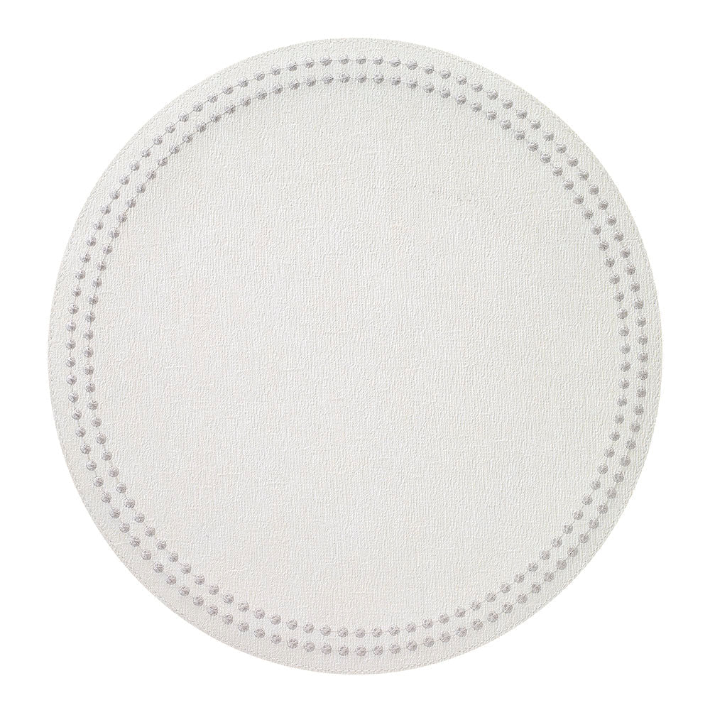 Pearls Placemats Table Linens Bodrum Antique White/Silver  
