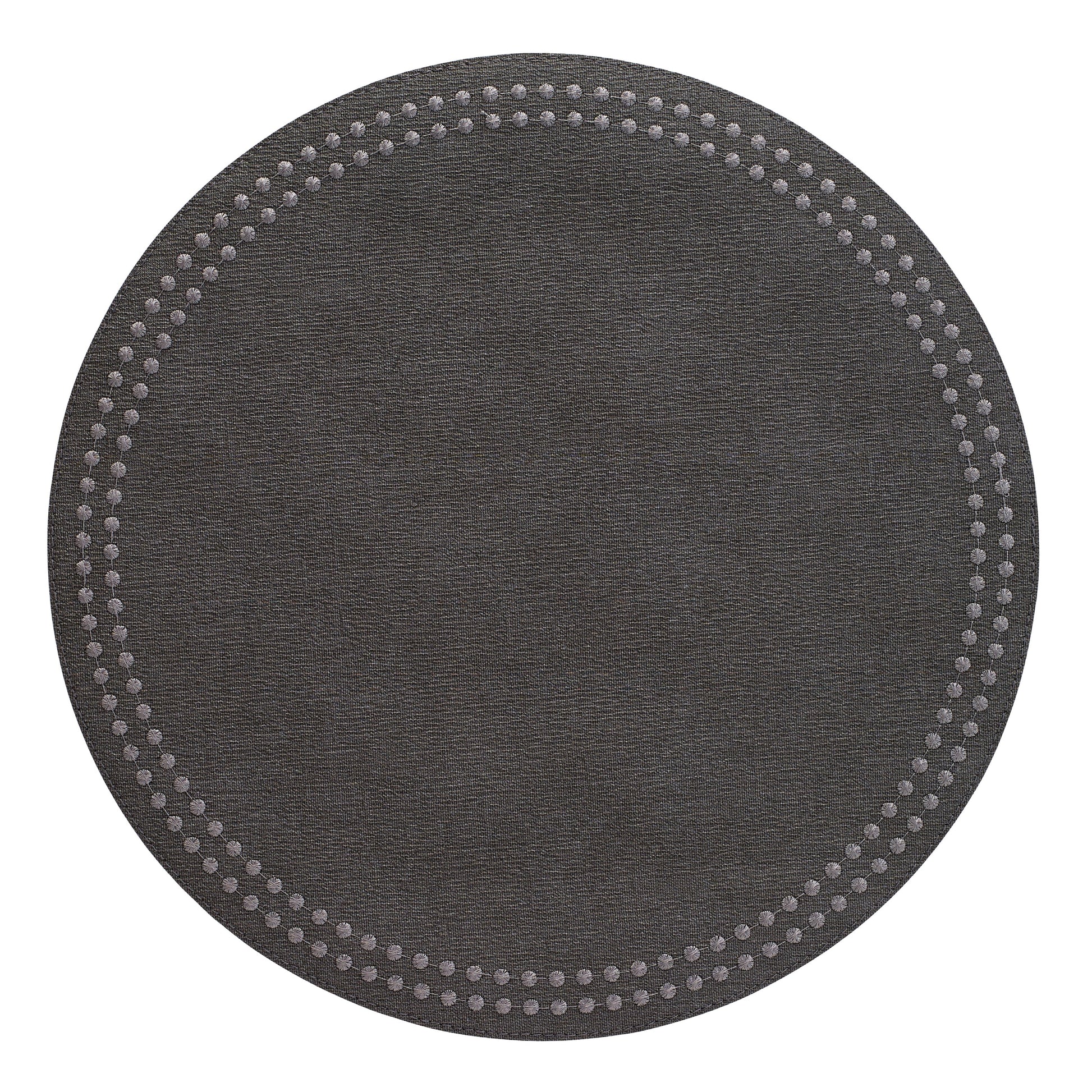 Pearls Placemats Table Linens Bodrum Charcoal/Gunmetal  