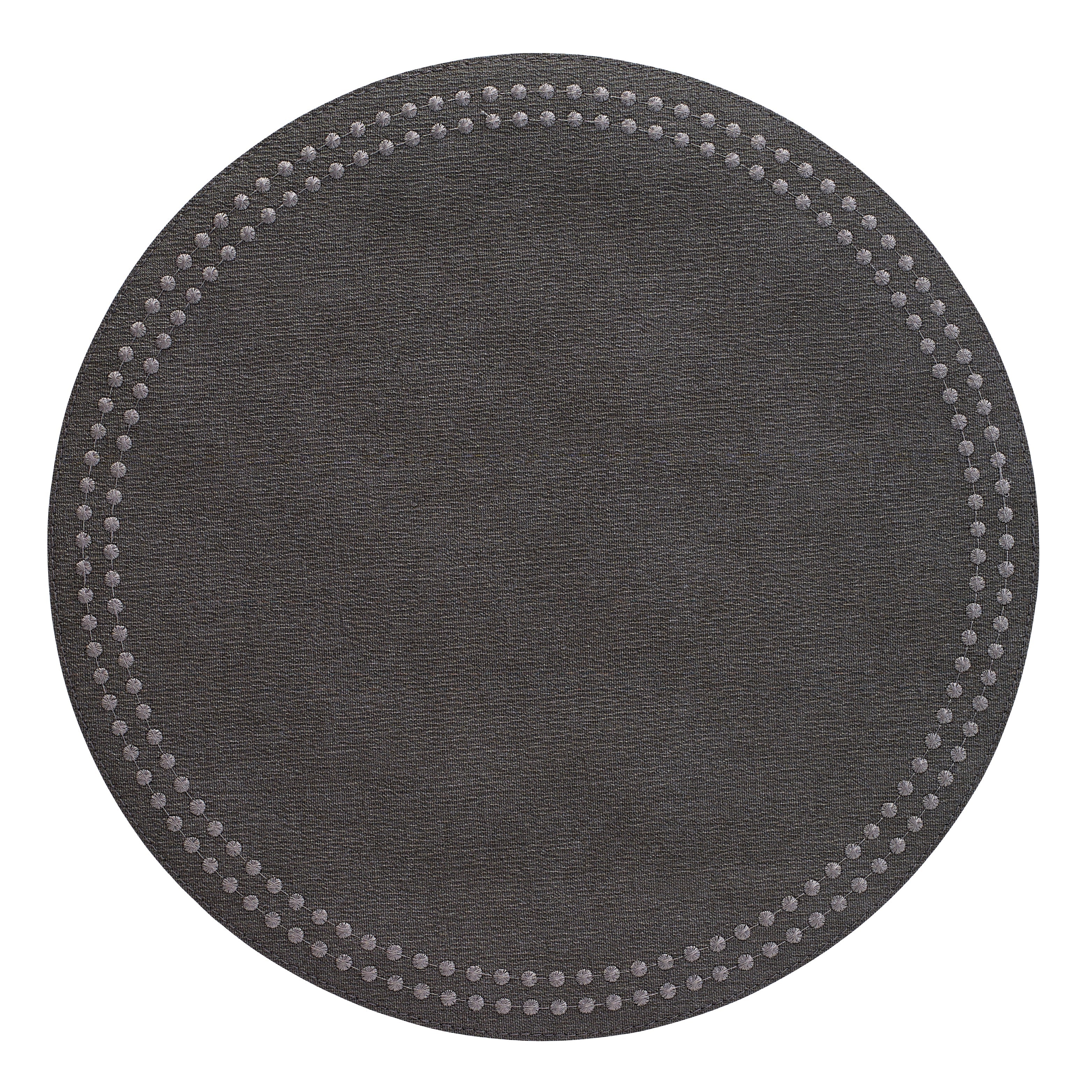 Pearls Placemats Table Linens Bodrum Charcoal/Gunmetal  