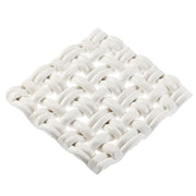 Woven Square Trivet Tabletop Skyros Matte White  