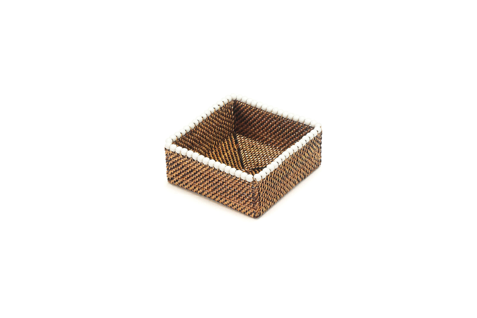 Cocktail Napkin Holder with White Beads Table Linens Calaisio   