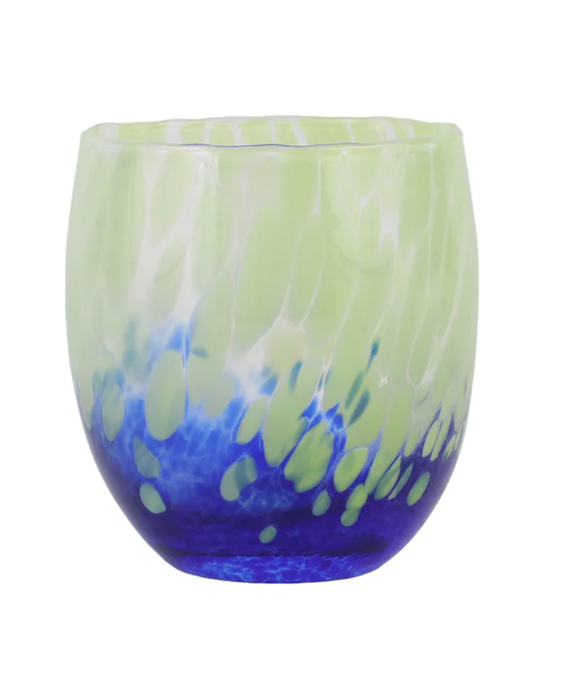 Nuvola Double Old Fashioned Drinkware/Barware Vietri Green and Blue  
