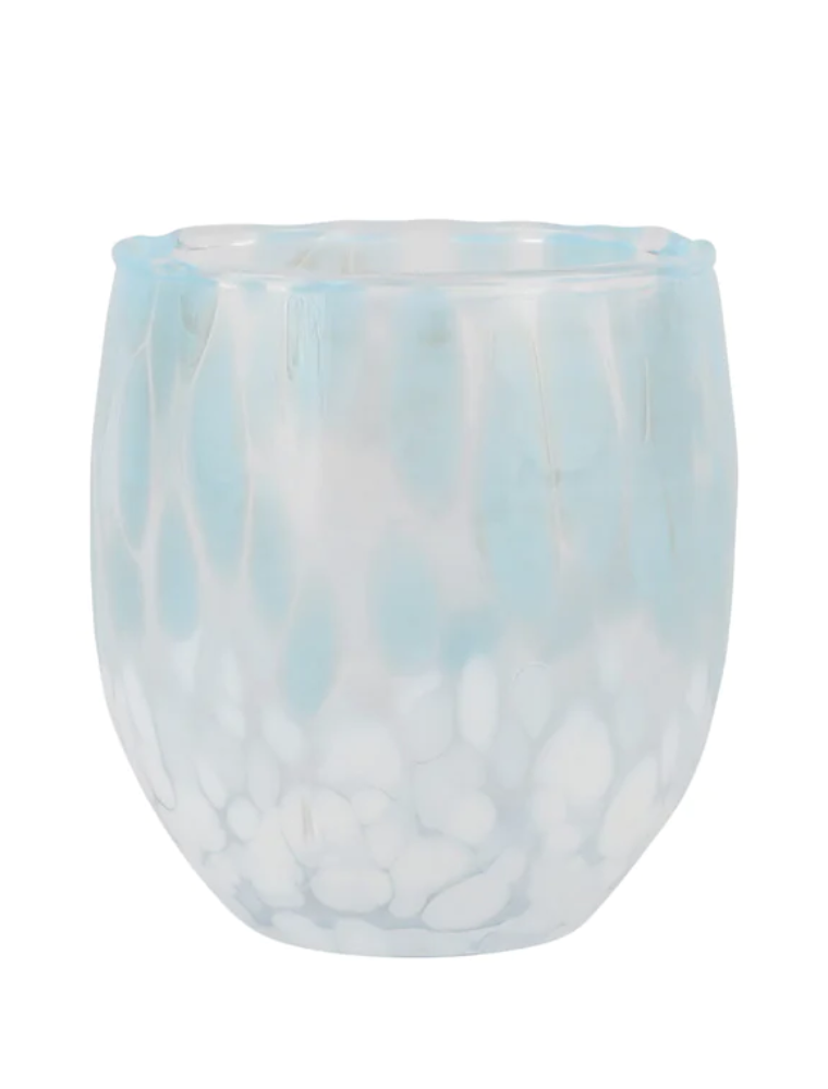 Nuvola Double Old Fashioned Drinkware/Barware Vietri Light Blue and White  