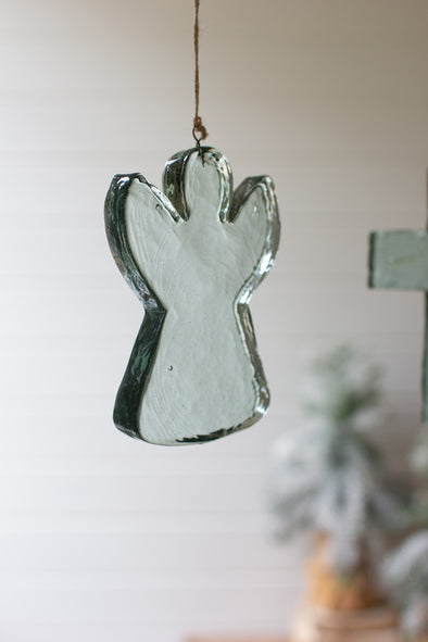 Glass Angel Suncatcher Holiday Decor Kalalou   