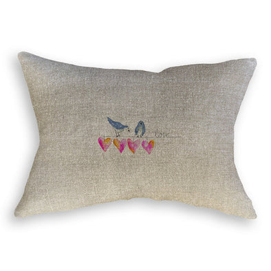 Hearts On A Wire Lumbar Pillow