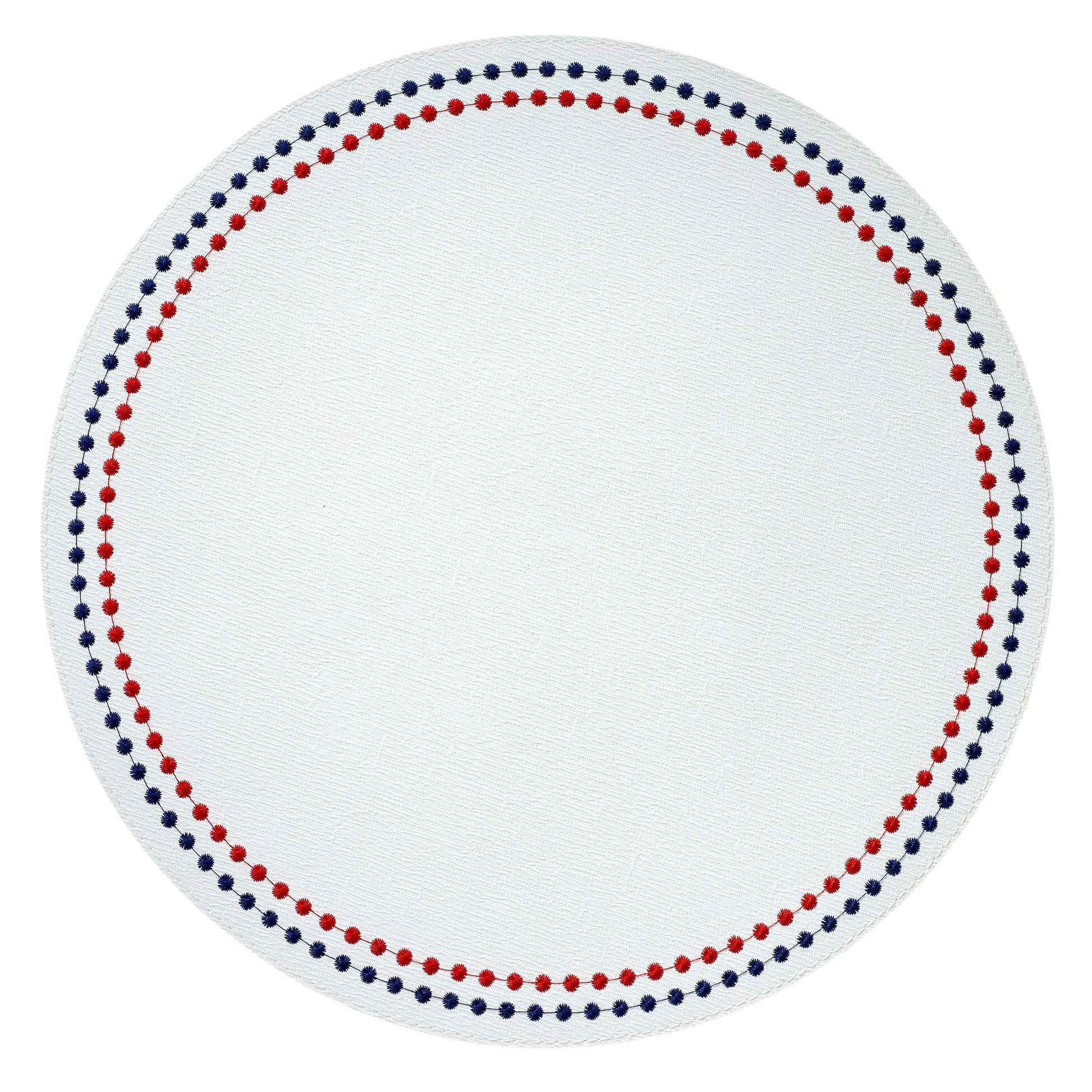 Pearls Placemats Table Linens Bodrum Pure White/Red Blue  