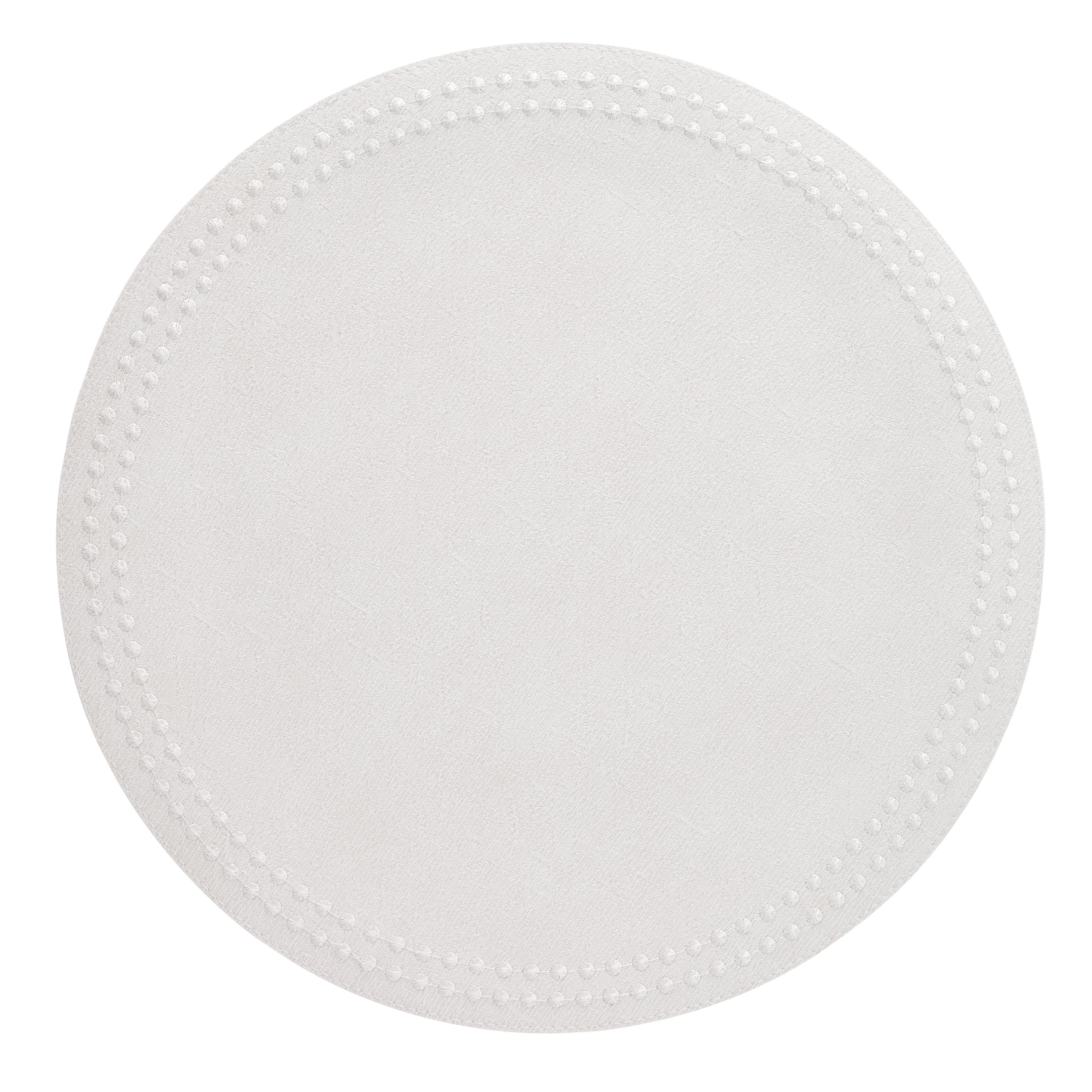 Pearls Placemats Table Linens Bodrum Antique White/White  