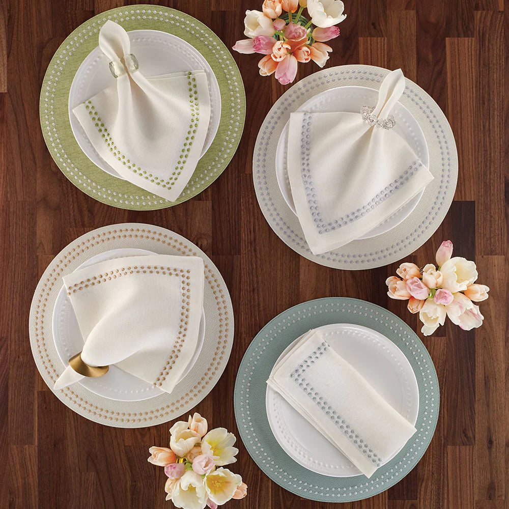 Pearls Linen Napkins Table Linens Bodrum   