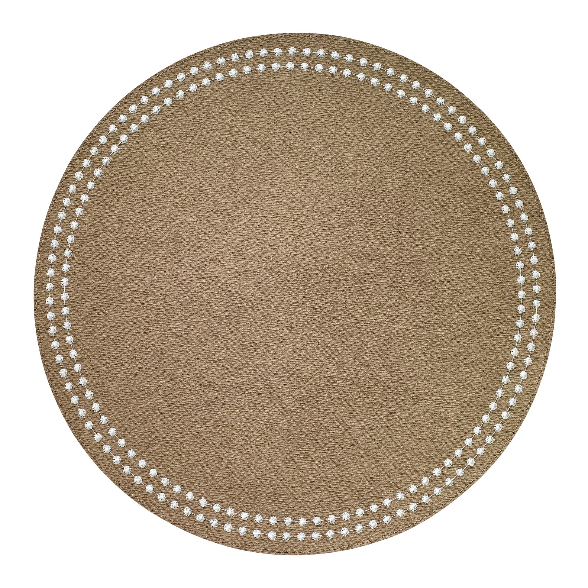 Pearls Placemats Table Linens Bodrum Tobacco Cream  