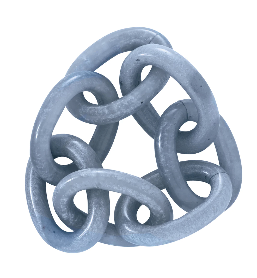 Chain Link Napkin Rings Table Linens Bodrum Periwinkle Set of 4 