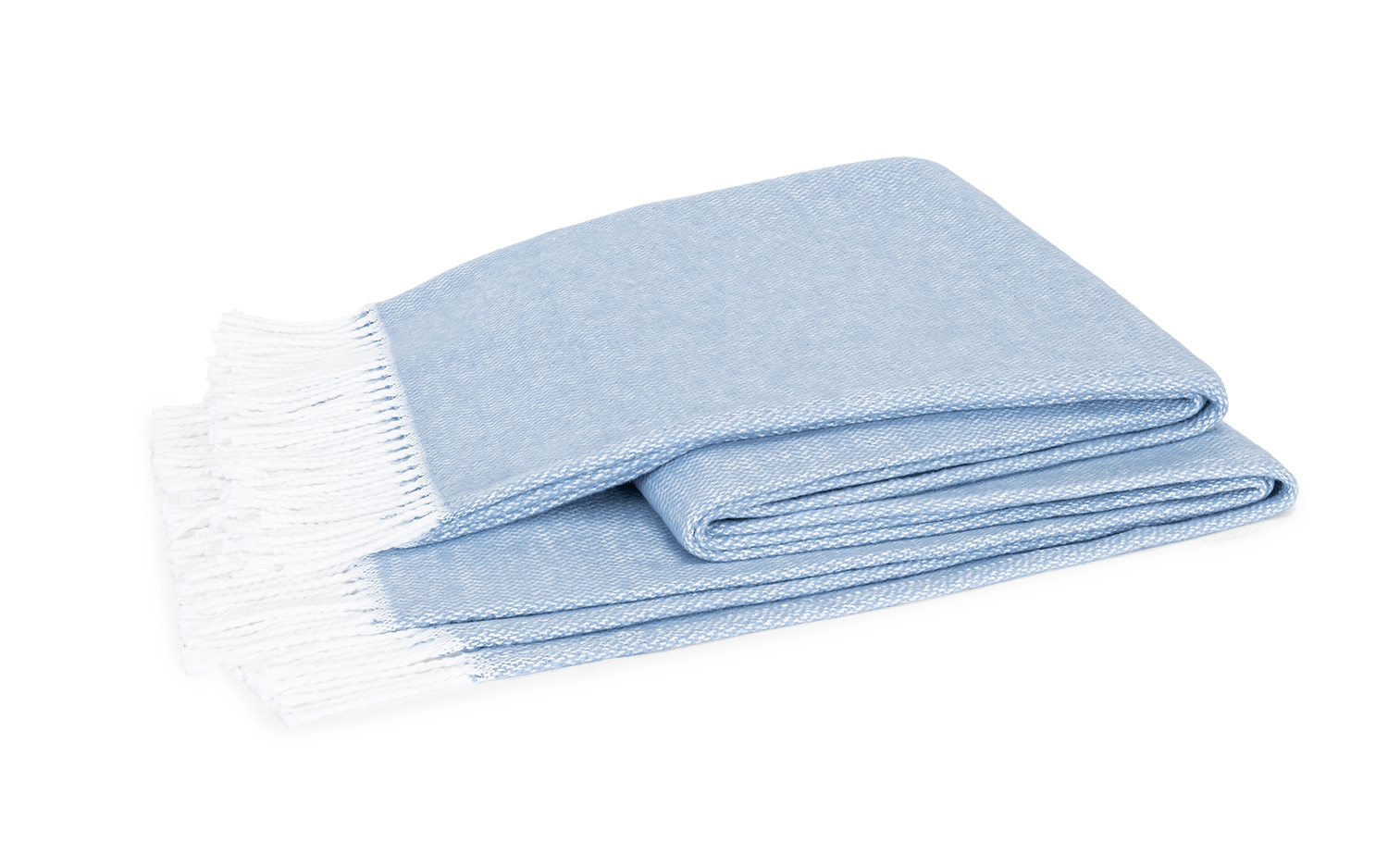 Pezzo Throw Bedding Matouk Hazy Blue 50" x 70" 