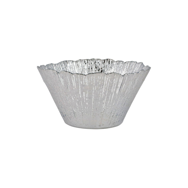 Rufolo Glass Platinum Small Deep Bowl Tabletop Vietri   