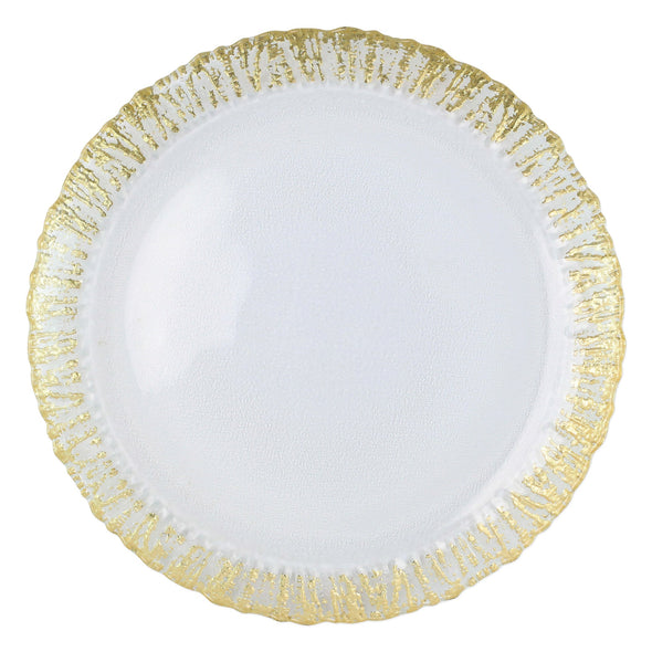 Rufolo Glass Round Platter Tabletop Vietri   