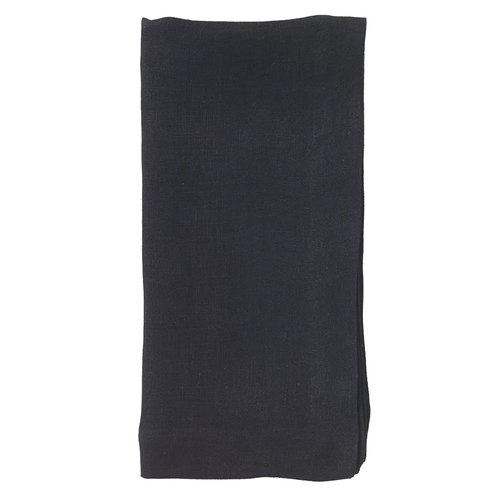Riviera Linen Napkins Table Linens Bodrum Black Set of 4 