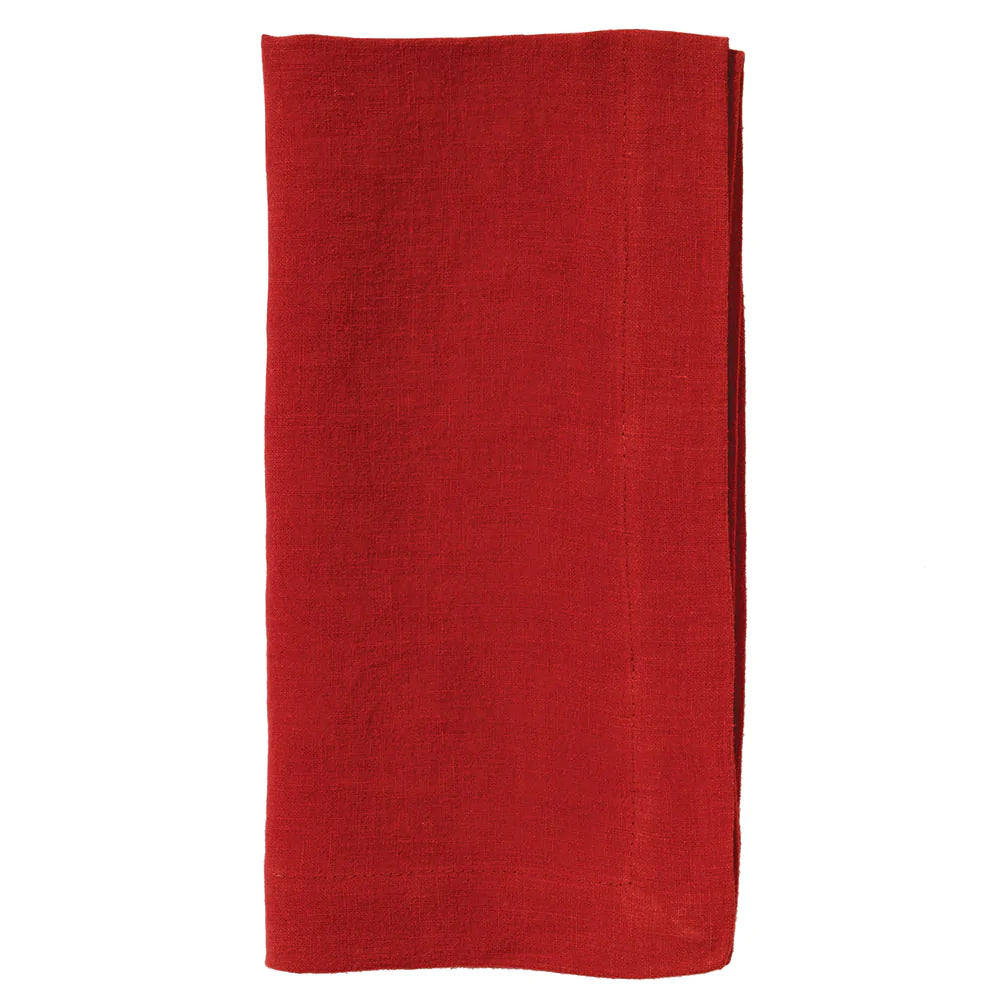 Riviera Linen Napkins Table Linens Bodrum Burgundy Set of 4 