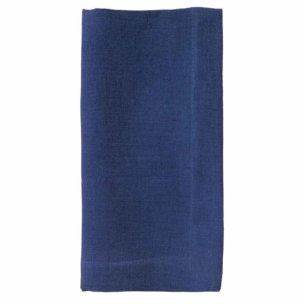 Riviera Linen Napkins Table Linens Bodrum Navy Set of 4 