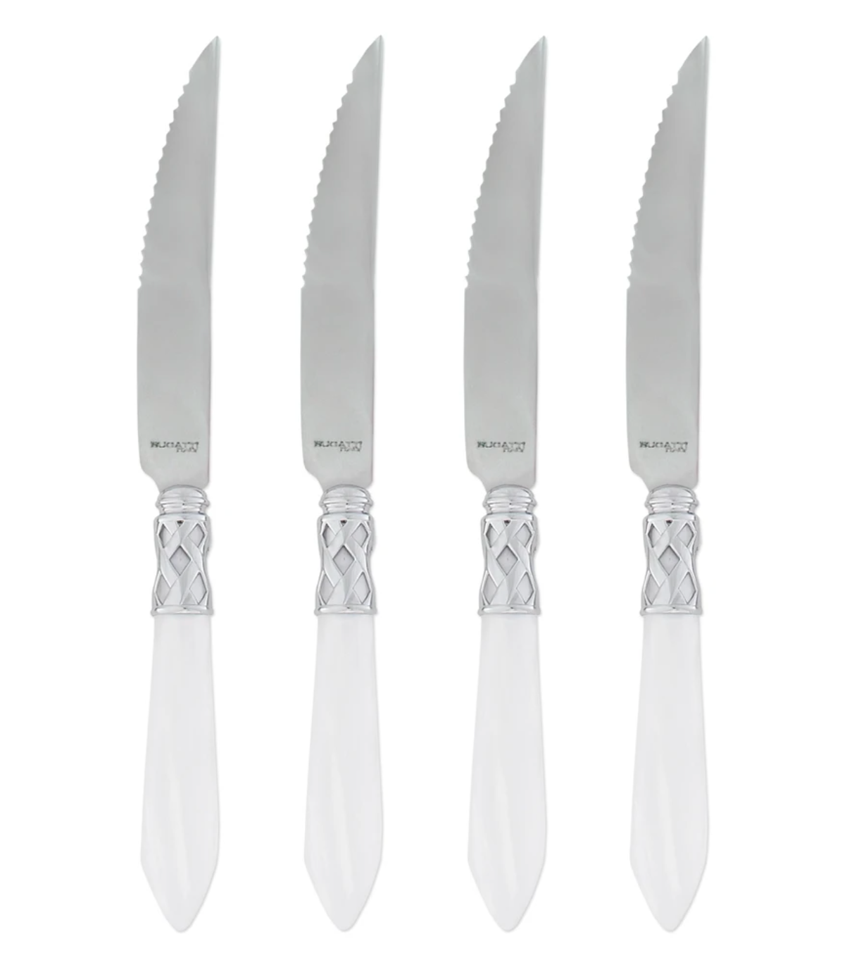 Aladdin Brilliant Steak Knives Tabletop Vietri White  