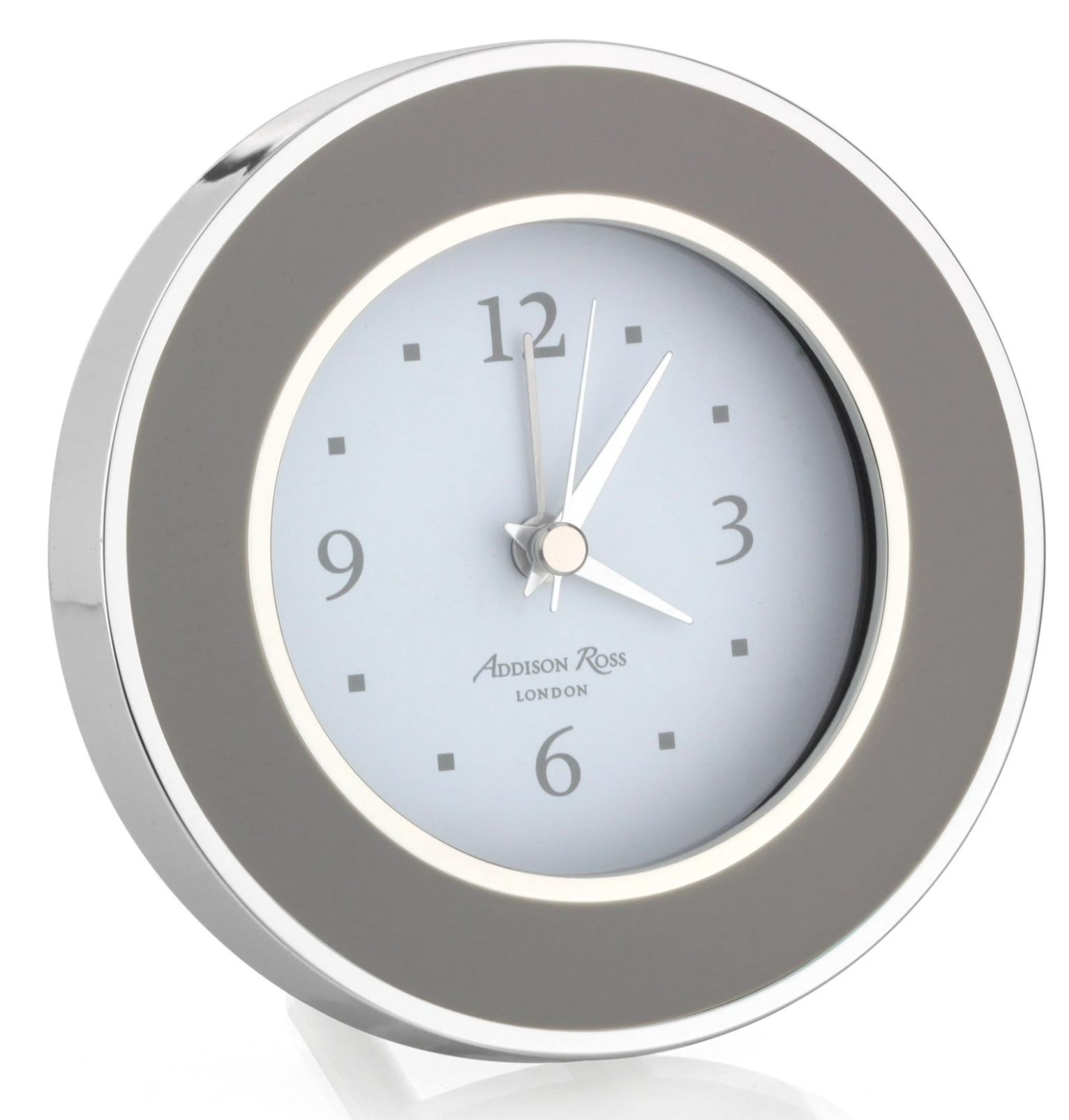 Chiffon & Silver Round Alarm Clock Home Decor Addison Ross   