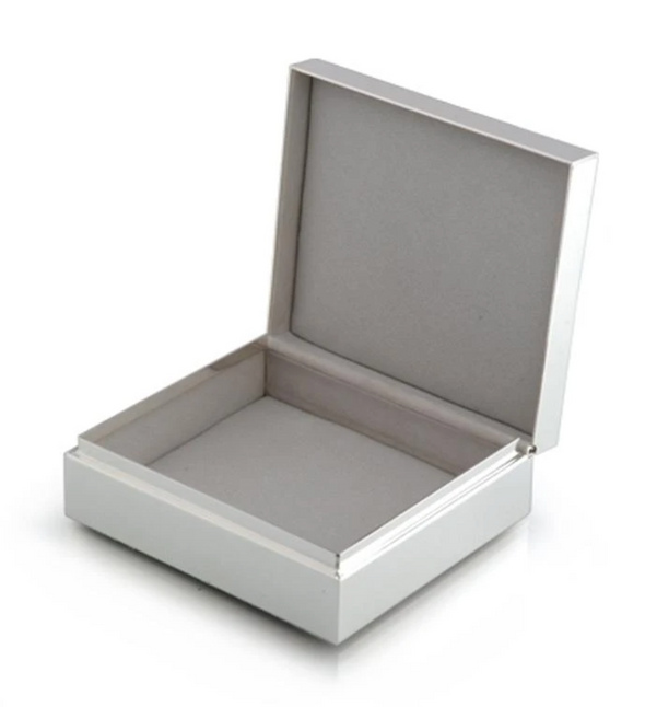 Enamel with Silver Trim Trinket Box