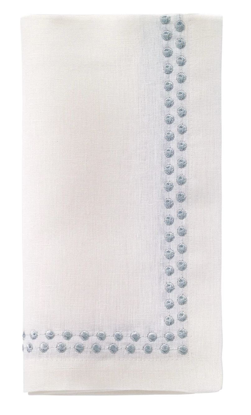 Pearls Linen Napkins Table Linens Bodrum Celadon  