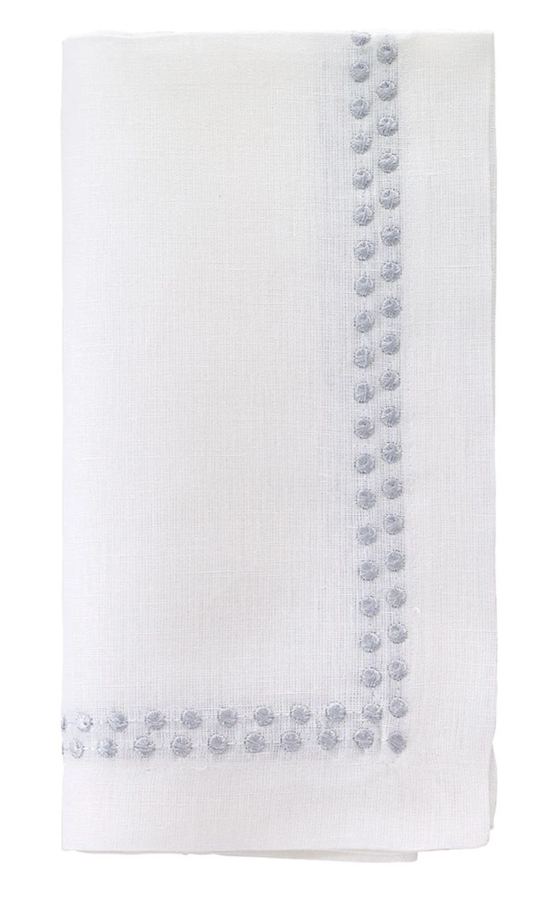 Pearls Linen Napkins Table Linens Bodrum Silver  