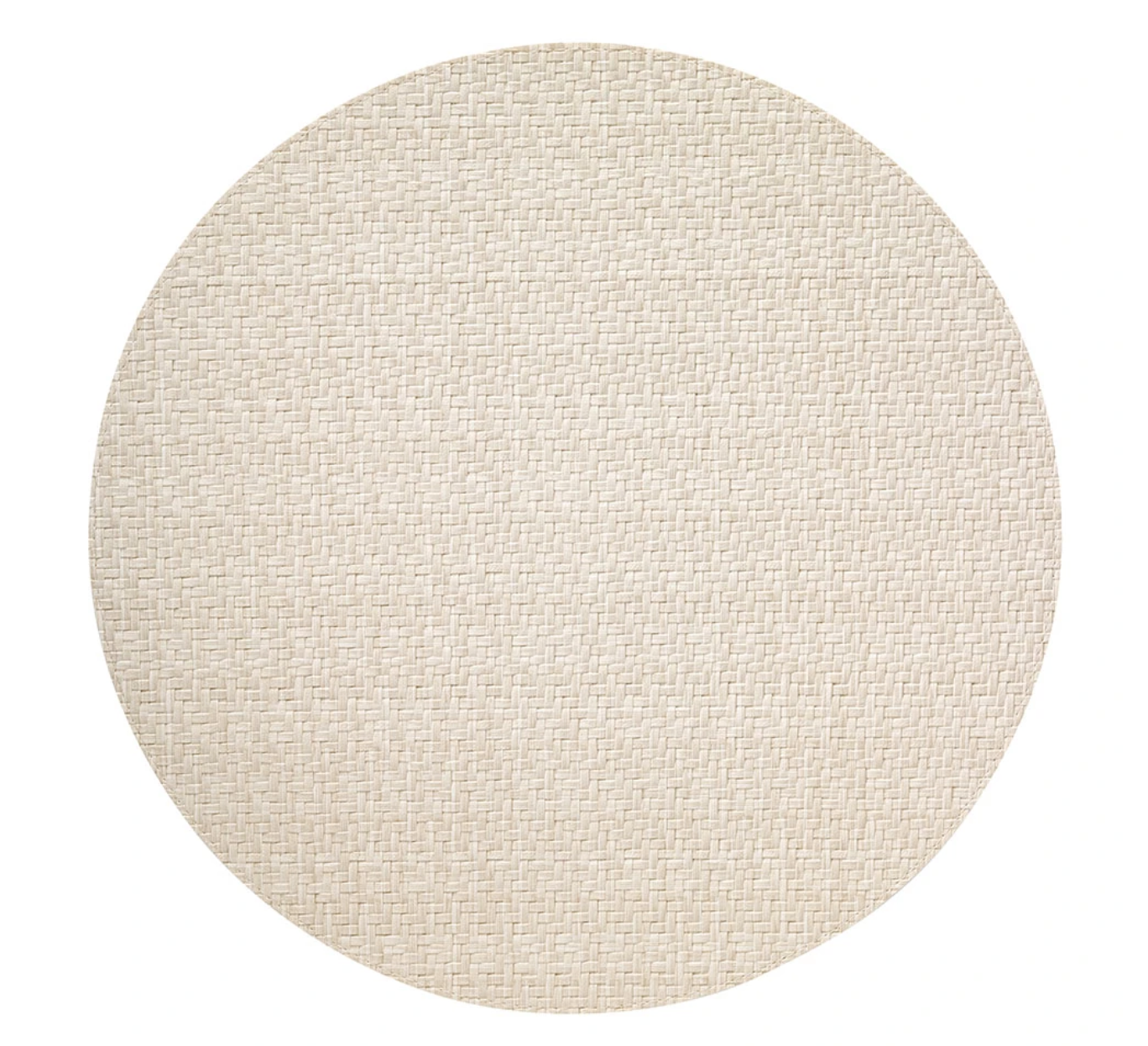 Wicker Easy-Care Placemats Table Linens Bodrum Cream Round Set of 4