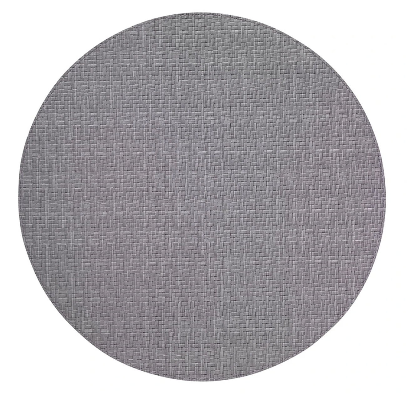 Wicker Easy-Care Placemats Table Linens Bodrum Gray Round Set of 4