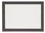 Bordino Placemat Table Linens Bodrum White/Charcoal Set of 4 