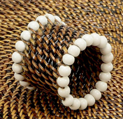 Rattan Napkin Ring with Beads