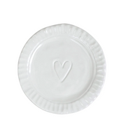 Pietra Serena Heart Plate Tabletop Vietri   
