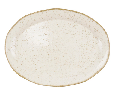 Earth Eggshell Oval Platter