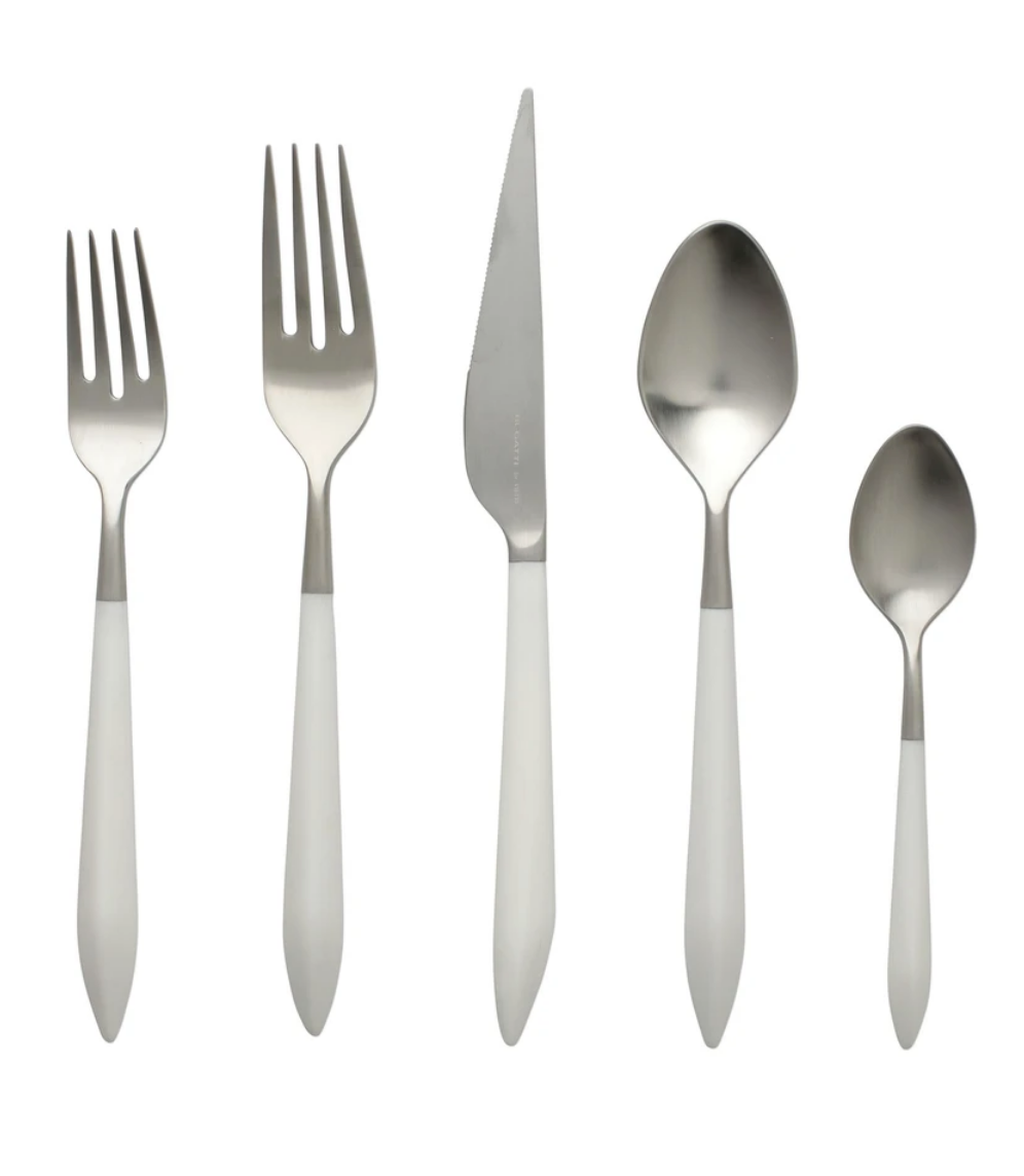 Ares Argento & White Five-Piece Place Setting Tabletop Vietri   