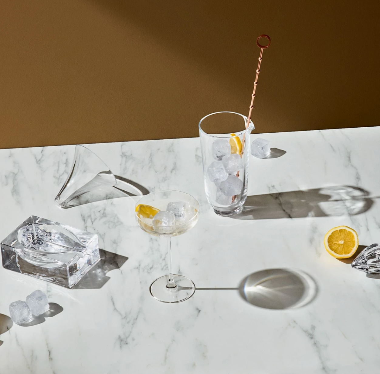 Cruet Spoon Rest Tabletop Nude Glass   