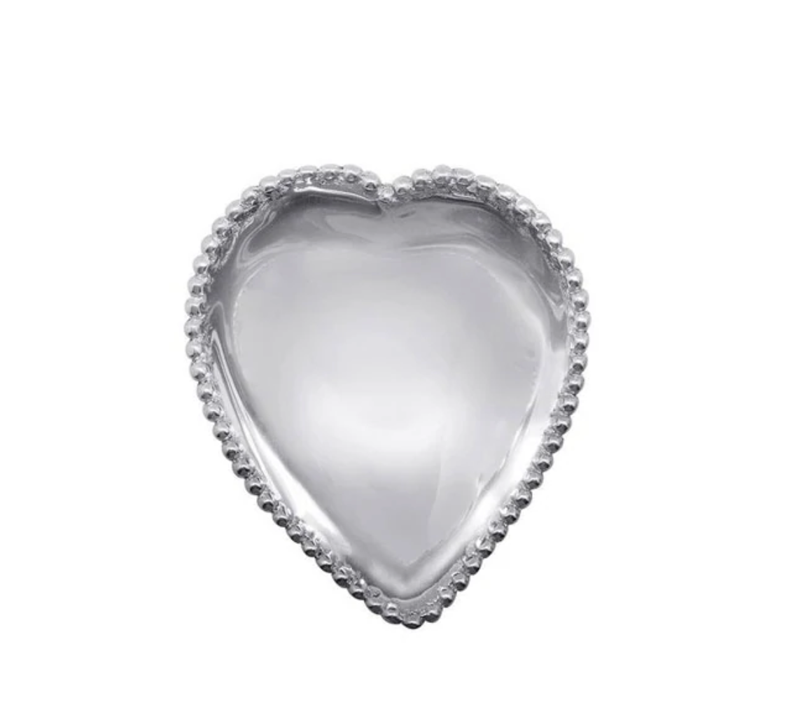 Beaded Heart Trinket Dish Home Decor Mariposa   