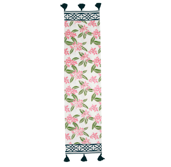 Bohemian Linens Pink/Navy Table Runner