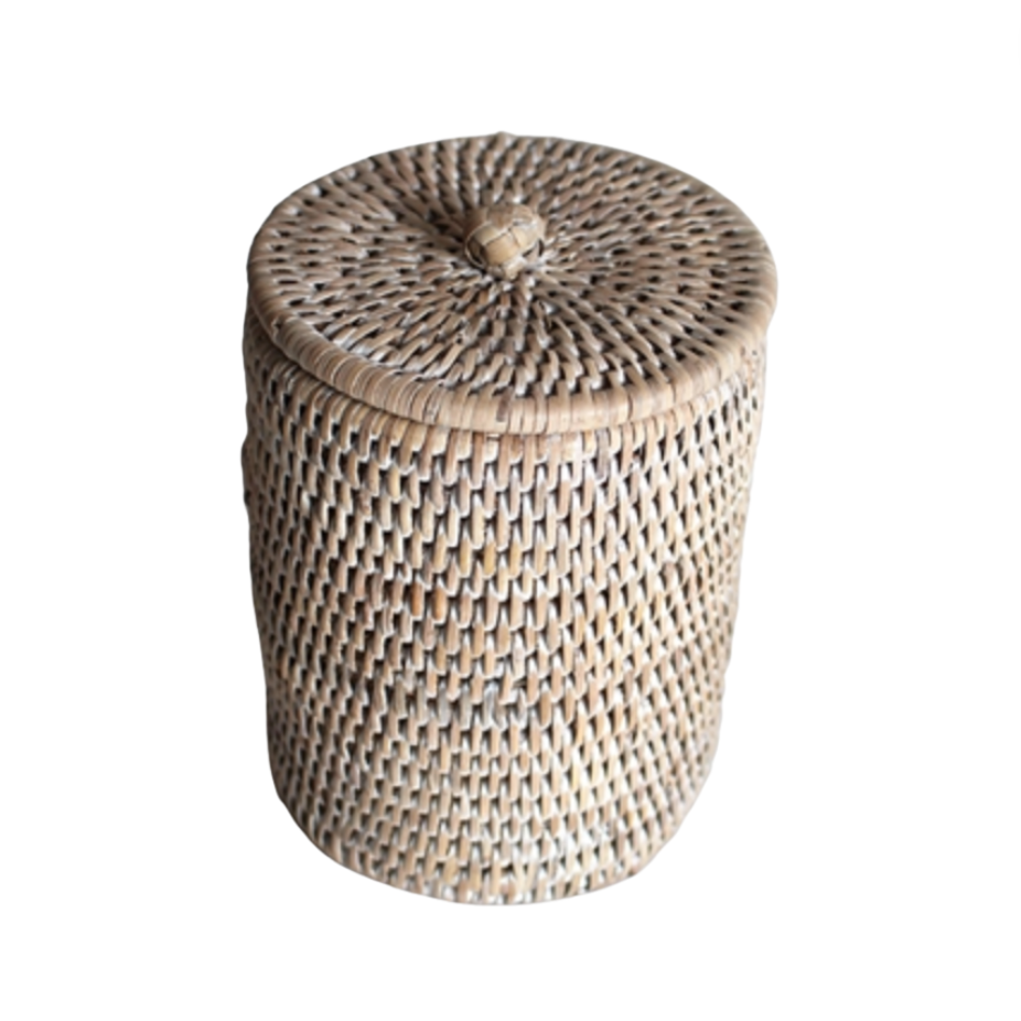 Large Whitewash Bath Container with Knot Bath Matahari   